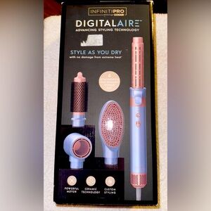 Pink and Blue Hair Styling Set with Metallic Accents